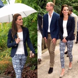 Blue ikat GAP pants - 8 - Kate Middleton approved!
